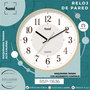 SAMI Reloj de Pared de Madera de Pino Redondo 30 cm HQ TAIWAN