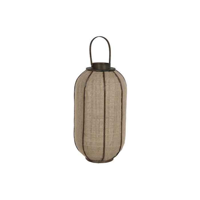 DKD Home Decor Portavelas Yute y Bambú Natural 33x33x77 cm