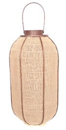DKD Home Decor Portavelas Yute y Bambú Natural 33x33x77 cm