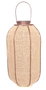 DKD Home Decor Portavelas Yute y Bambú Natural 33x33x77 cm