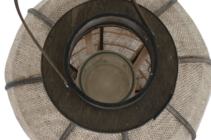 DKD Home Decor Portavelas de Yute y Bambú Natural 33x33x77 cm DKD Home Decor Portavelas de Yute y Bambú Natural 33x33x77 cm