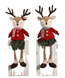 DKD Home Decor Figura Poliéster Surtido de 2 Piezas Rojo y Verde