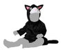 Disfraz de Gato Negro Unisex para Bebé 6-12 Meses con Túnica, Capucha y Cola