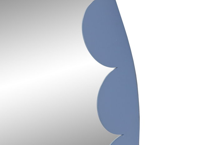 DKD Home Decor Espejo de Metal Azul con Arcos 40x60 cm