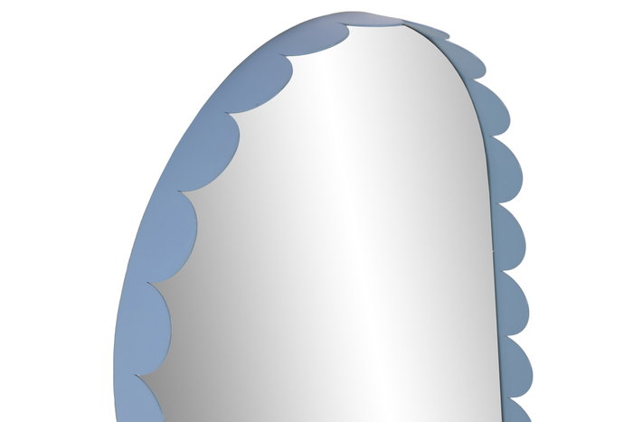 DKD Home Decor Espejo de Metal Azul con Arcos 40x60 cm