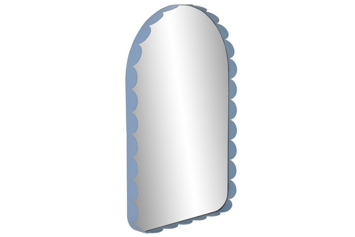 DKD Home Decor Espejo de Metal Azul con Arcos 40x60 cm