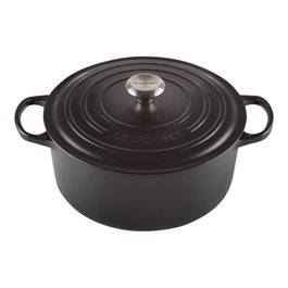Le Creuset Signature Cacerola de asar redonda 24 cm negro mate