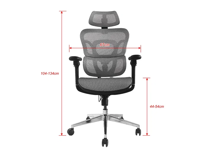 EQUIP Silla de Oficina Ergonómica 651050 Gris EQUIP Silla de Oficina Ergonómica 651050 Gris