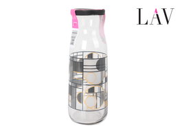 LAV Botella/Decant 1.2L Ø7x9x26 cm C/Tap Abstr (12 Unidades)