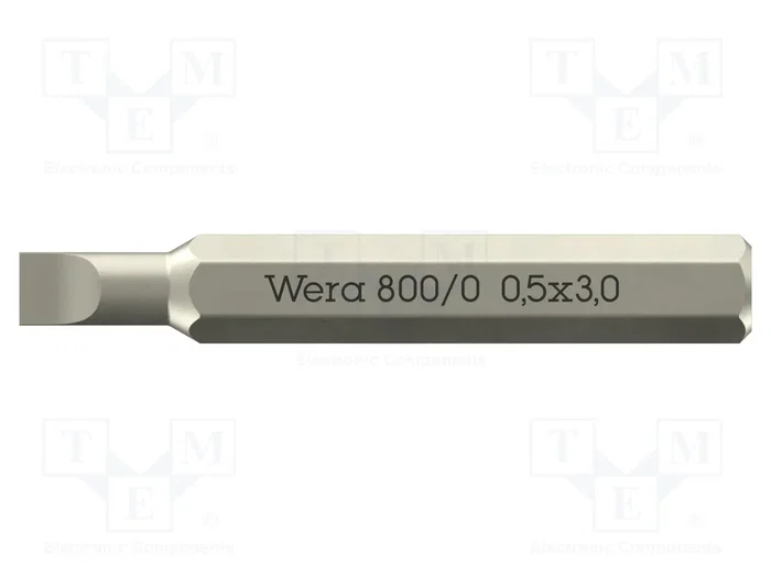 WERA Punta de destornillador plana 800/0 Micro 3x0,5mm WERA Punta de destornillador plana 800/0 Micro 3x0,5mm