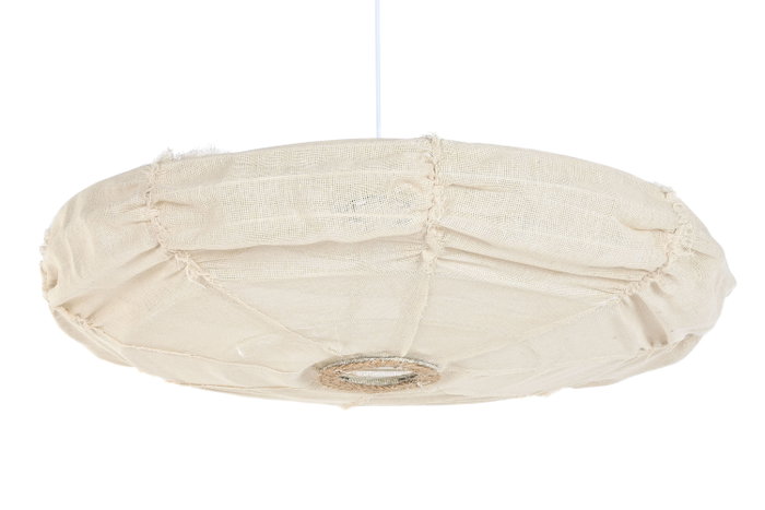 DKD Home Decor Lámpara de Techo Lino y Cuerda 80x80x20 Natural Crudo DKD Home Decor Lámpara de Techo Lino y Cuerda 80x80x20 Natural Crudo