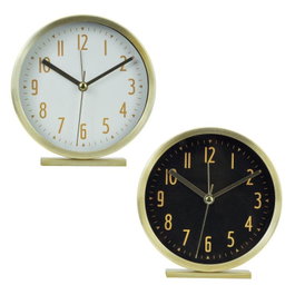 DKD Home Decor Reloj Despertador Blanco Negro 3.5 x 12 x 11.3 cm (4 Unidades)
