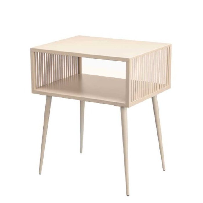 GIFTDECOR Mesa Auxiliar Rectangular Beige GIFTDECOR Mesa Auxiliar Rectangular Beige
