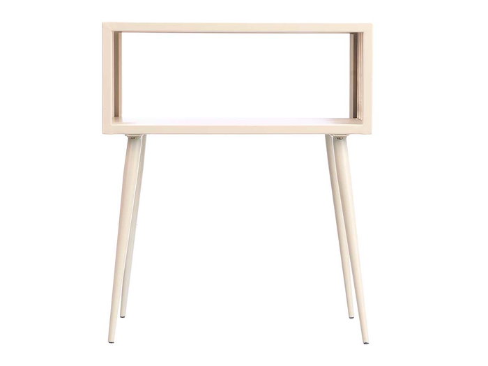 Giftdecor Mesa Auxiliar Rectangular Beige 46.5x19.2x36.2 cm Metal