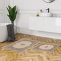 Mijölnir Kt455 Juego de Alfombrillas de Baño 100% Poliéster Antideslizante Antibacteriano para un Confort de Lujo y Seguridad Máxima