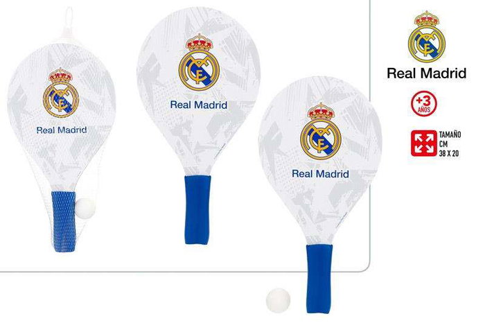 Real Madrid Palas de Playa Madera 38x20x0.7cm Real Madrid Palas de Playa Madera 38x20x0.7cm