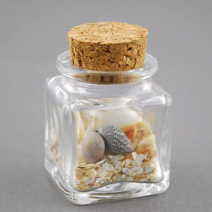 La Mediterranea Tarrito de Vidrio con Tapón de Corcho 50ml (Pack de 36)