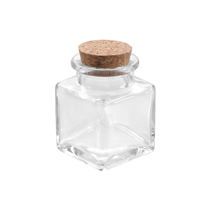 La Mediterranea Tarrito de Vidrio con Tapón de Corcho 50ml (Pack de 36)