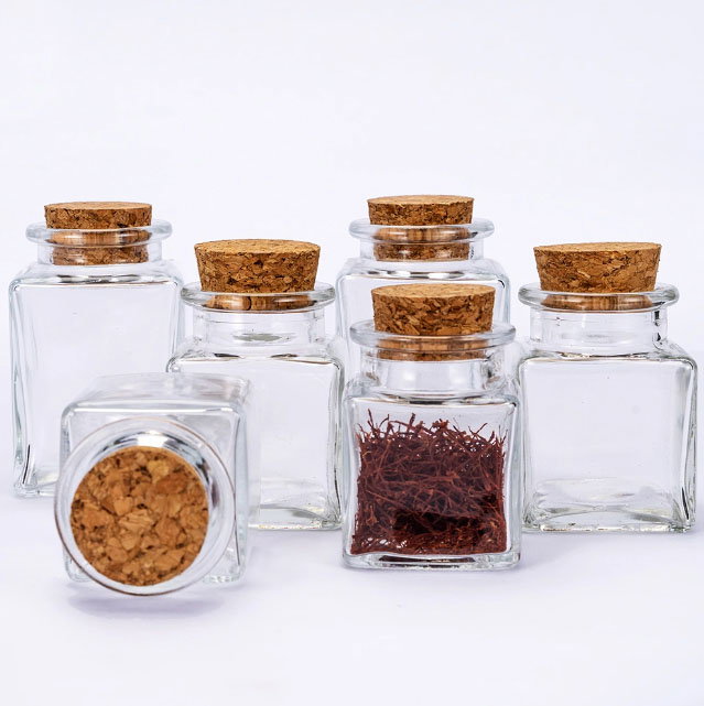 La Mediterranea Tarrito de Vidrio con Tapón de Corcho 50ml (Pack de 36)
