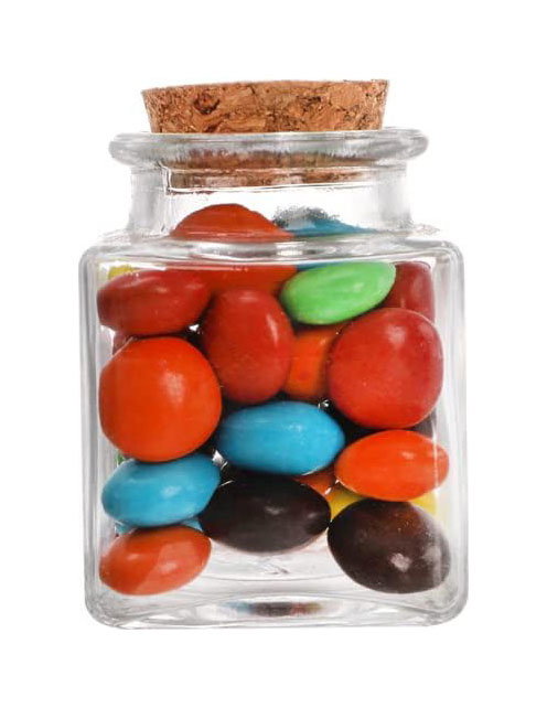 La Mediterranea Tarrito de Vidrio con Tapón de Corcho 50ml (Pack de 36)