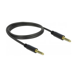 DeLOCK Cable de audio 4,4 mm 5 Pin de conector a conector, 1 m, Negro