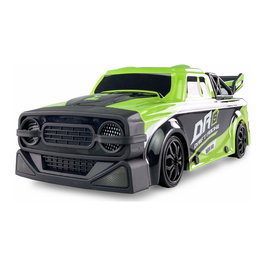 AMEWI Coche de Carreras RC Drift Racing Car 1:18 4WD RTR Modelo 21101, Efectos de Luz, Velocidad 25 km/h, Color Verde y Negro