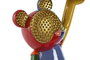 DKD Home Decor Figura Oso Bandeja Pop Art Moderno Multicolor Resina Metal 21.5 x 22 x 24.5 cm (2 Unidades)
