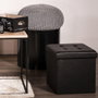 Home Deco Factory Caja-Puf Plegable Negro