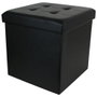 Home Deco Factory Caja-Puf Plegable Negro