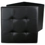 Home Deco Factory Caja-Puf Plegable Negro