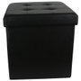 Home Deco Factory Caja-Puf Plegable Negro