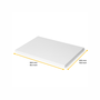 Emuca Tablero para mesa, 900x500mm, espesor 30mm, Madera, Pintado blanco