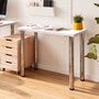 Emuca Tablero para mesa, 900x500mm, espesor 30mm, Madera, Pintado blanco