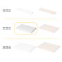 Emuca Tablero para mesa, 900x500mm, espesor 30mm, Madera, Pintado blanco
