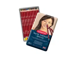 Derwent Lápices Pastel para Retratos Caja Metálica 12 Unidades Colores Surtidos