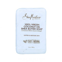 Shea Moisture Virgin Coconut Oil Jabón 230G Limpia y Suaviza con Leche de Coco y Acacia Senegal