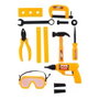 Eddy Toys Juego de Herramientas de Juguete 13 Piezas, Set para Niños, Desarrollo Motriz y Juego Imaginativo