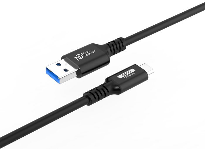 MicroConnect Cable USB-C a USB-A 1,5m 60W 10Gbps USB 3.2 Gen 2 Black MicroConnect Cable USB-C a USB-A 1,5m 60W 10Gbps USB 3.2 Gen 2 Black
