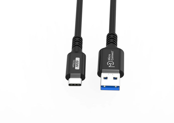 MicroConnect Cable USB-C a USB-A 1,5m 60W 10Gbps USB 3.2 Gen 2 Black MicroConnect Cable USB-C a USB-A 1,5m 60W 10Gbps USB 3.2 Gen 2 Black