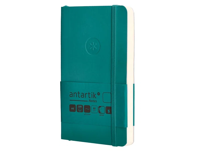 Antartik Cuaderno A6 Tapa Blanda Hojas Lisas Verde Aguamarina 100 Hojas 80gr FSC