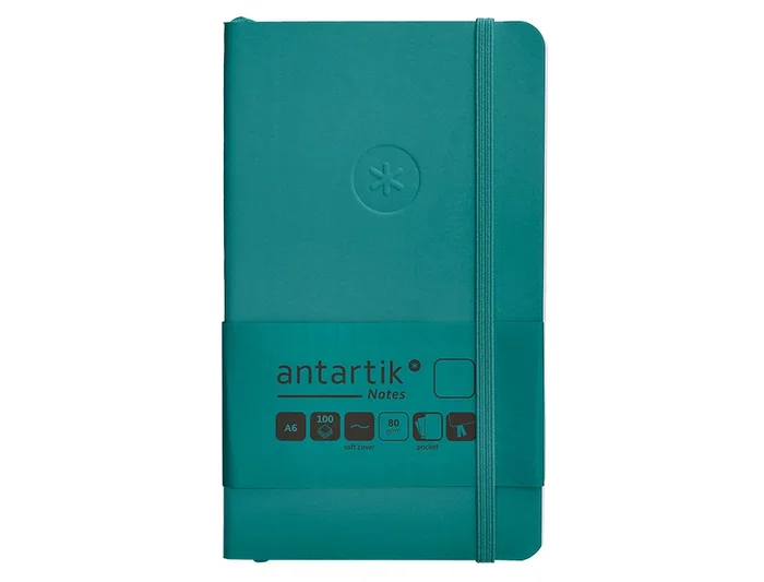 Antartik Cuaderno A6 Tapa Blanda Hojas Lisas Verde Aguamarina 100 Hojas 80gr FSC