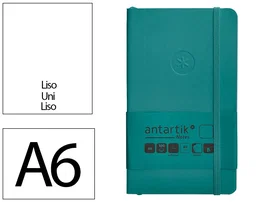 Antartik Cuaderno A6 Tapa Blanda Hojas Lisas Verde Aguamarina 100 Hojas 80gr FSC