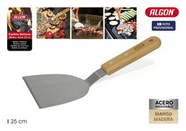 Inde Espátula de Barbacoa de Madera Algon BBQ, 25 cm x 11.5 cm (24 Unidades)