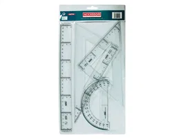 Conjunto de dibujo escolar transparente
