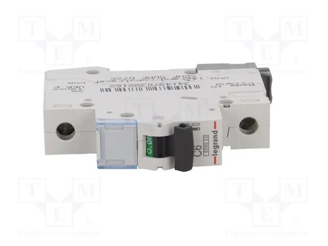 LEGRAND S300 TX Interruptor magnetotérmico 6A 1 Polo Curva C LEGRAND S300 TX Interruptor magnetotérmico 6A 1 Polo Curva C