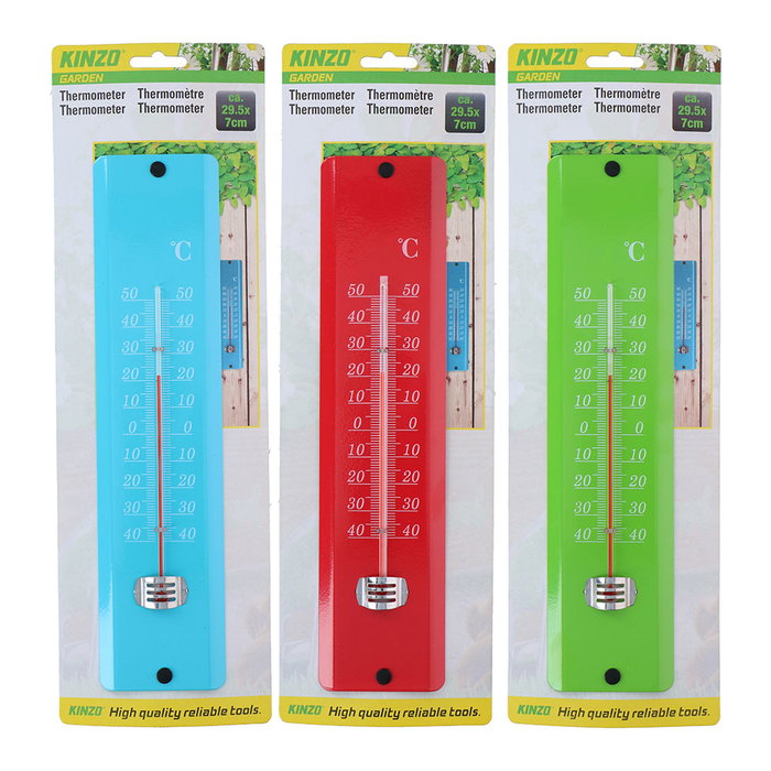 Kinzo Termómetro Colores Surtidos según Existencias 29,5 x 7 cm