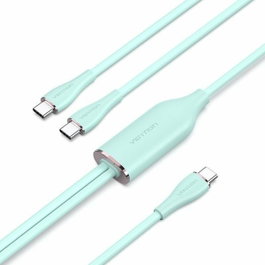 Vention Cable USB Tipo-C Macho a 2 x USB Tipo-C CTMGG, 1.5m, Verde