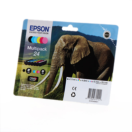 Epson C13T24284011 - Tinta Multipack 24 Ink (Negro, Cian, Magenta, Amarillo, Cian Photo, Magenta Photo)