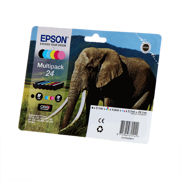Epson C13T24284011 - Tinta Multipack 24 Ink (Negro, Cian, Magenta, Amarillo, Cian Photo, Magenta Photo) Epson C13T24284011 - Tinta Multipack 24 Ink (Negro, Cian, Magenta, Amarillo, Cian Photo, Magenta Photo)