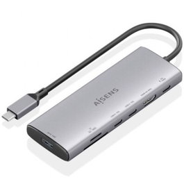 Aisens USB-C Dock 7 en 1 ASUC-7P031-GR Gris